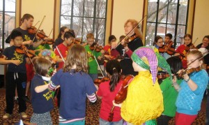 Bow-Dacious String Band performing at The Urbana Free Library "Fairy Tale Ball"